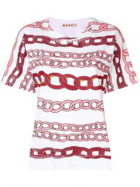 chain link print T-shirt at Farfetch